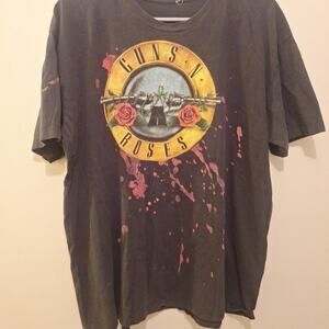 Rare Vintage Bullets And Blood Guns N Roses Men Black Band Tee Shirt Size L